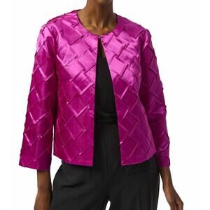 NEW JOSEPH RIBKOFF textured satin jacket in cosmos